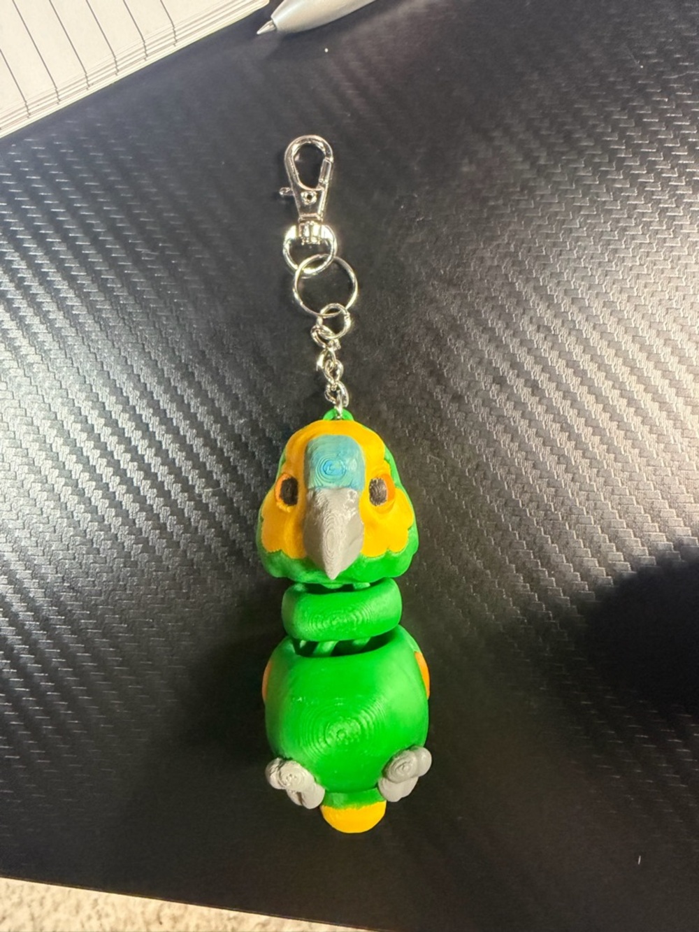 Blue Fronted Amazon Parrot Keychain